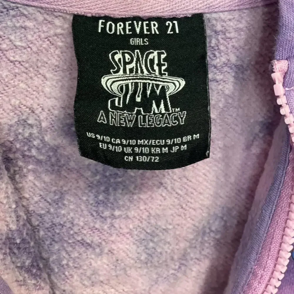 Space Jam Looney Tunes Tie Dye Kids Hoodie 9/10